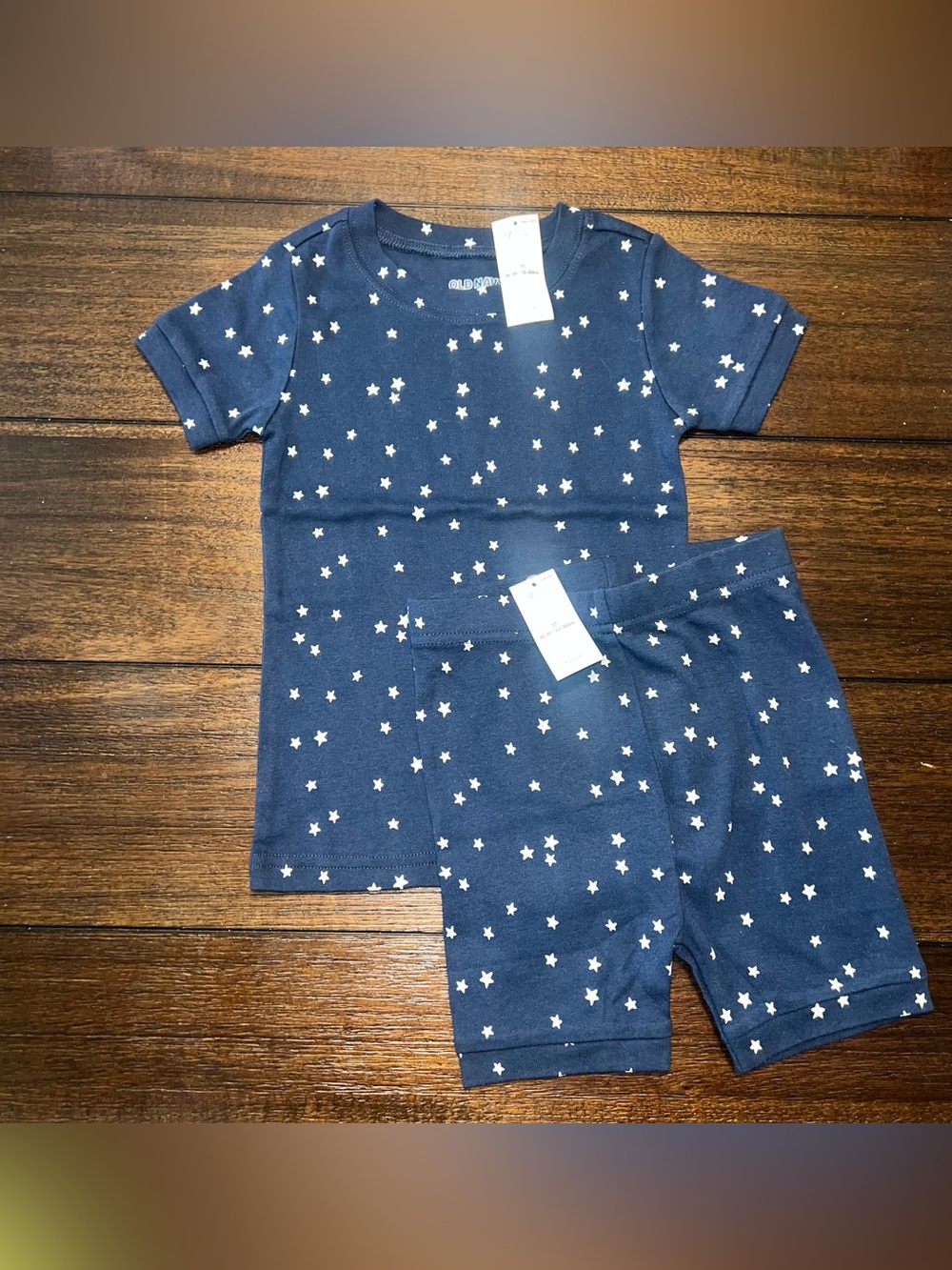 Old Navy Navy & White Star Short-Sleeve Pajama Set